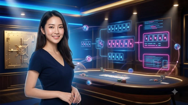 Ảnh minh họa bài viết giới thiệu phỏm là gì với bộ bài Tây trên bàn chơi
