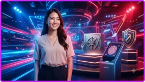 Biểu tượng khiên bảo mật và ổ khóa giữa mạng lưới dữ liệu tượng trưng cho mối đe dọa trực tuyến