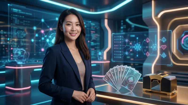 Giao diện bàn blackjack ALO789 trên thiết bị hiện đại, ánh sáng neon cinema cao cấp