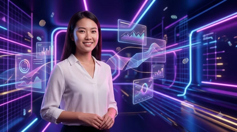 Luồng quy trình theo dõi giao dịch với các nút hoạt động phát sáng