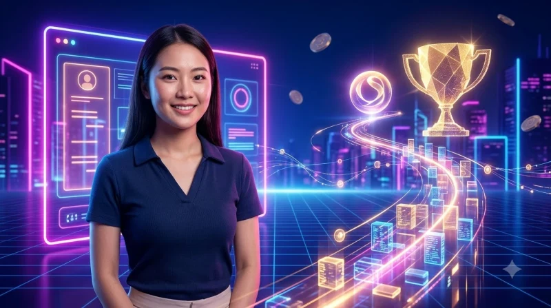 Máy slot jackpot ALO789 với các biểu tượng phát sáng và giao diện hologram trên nền neon