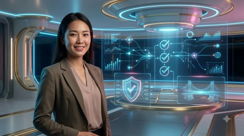Minh họa thanh địa chỉ URL dưới kính lúp với các biểu tượng cảnh báo an ninh mạng xung quanh