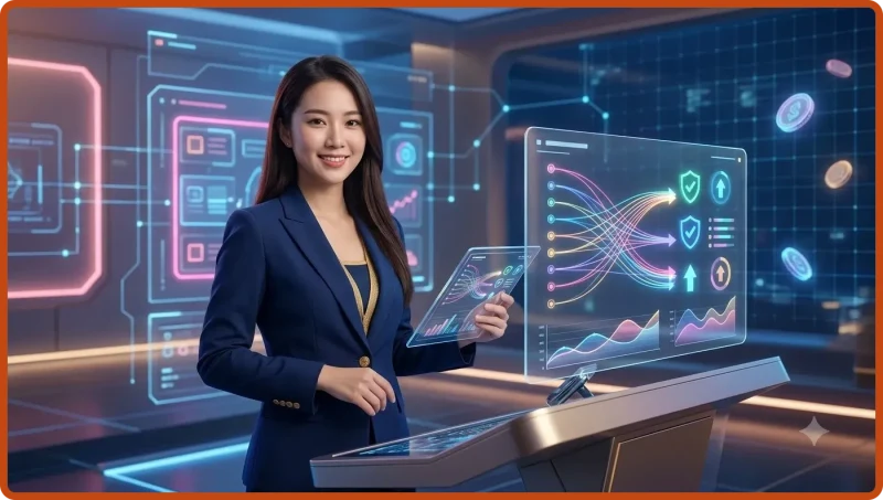Ý tưởng xác minh giao dịch với biểu tượng kiểm tra và dữ liệu minh họa